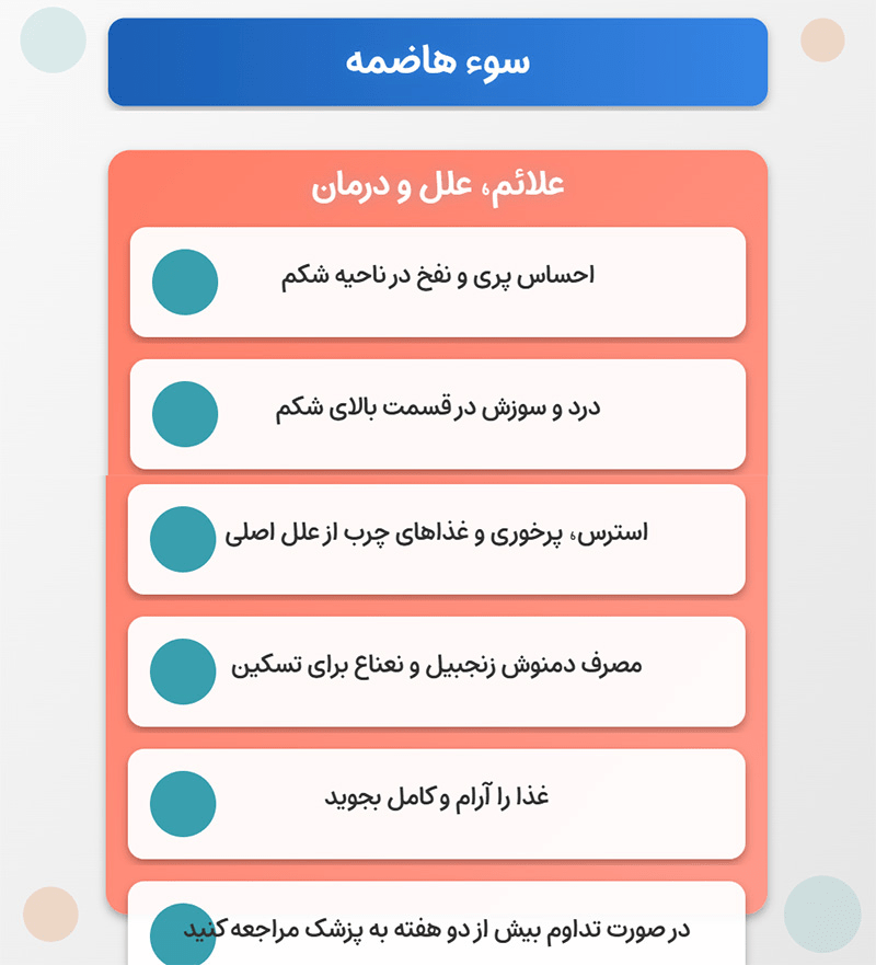 سوء هاضمه
